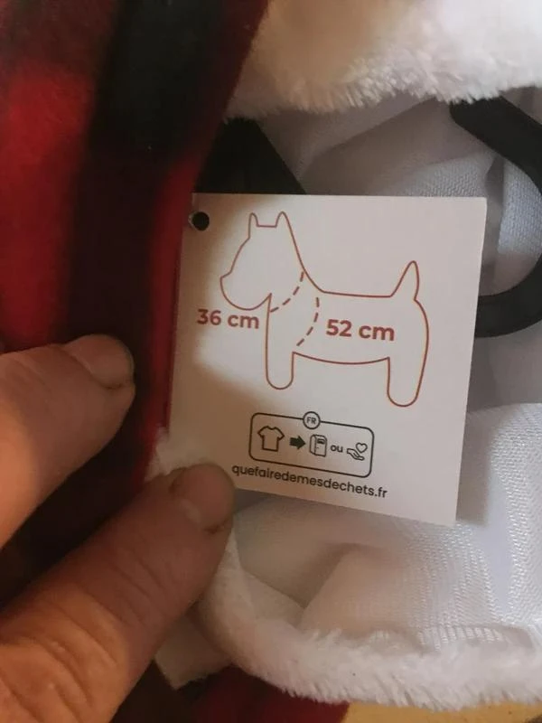 Klein kerstjasje voor kleine hond - nieuw - fluweel: Sneeuwpop – photo 5